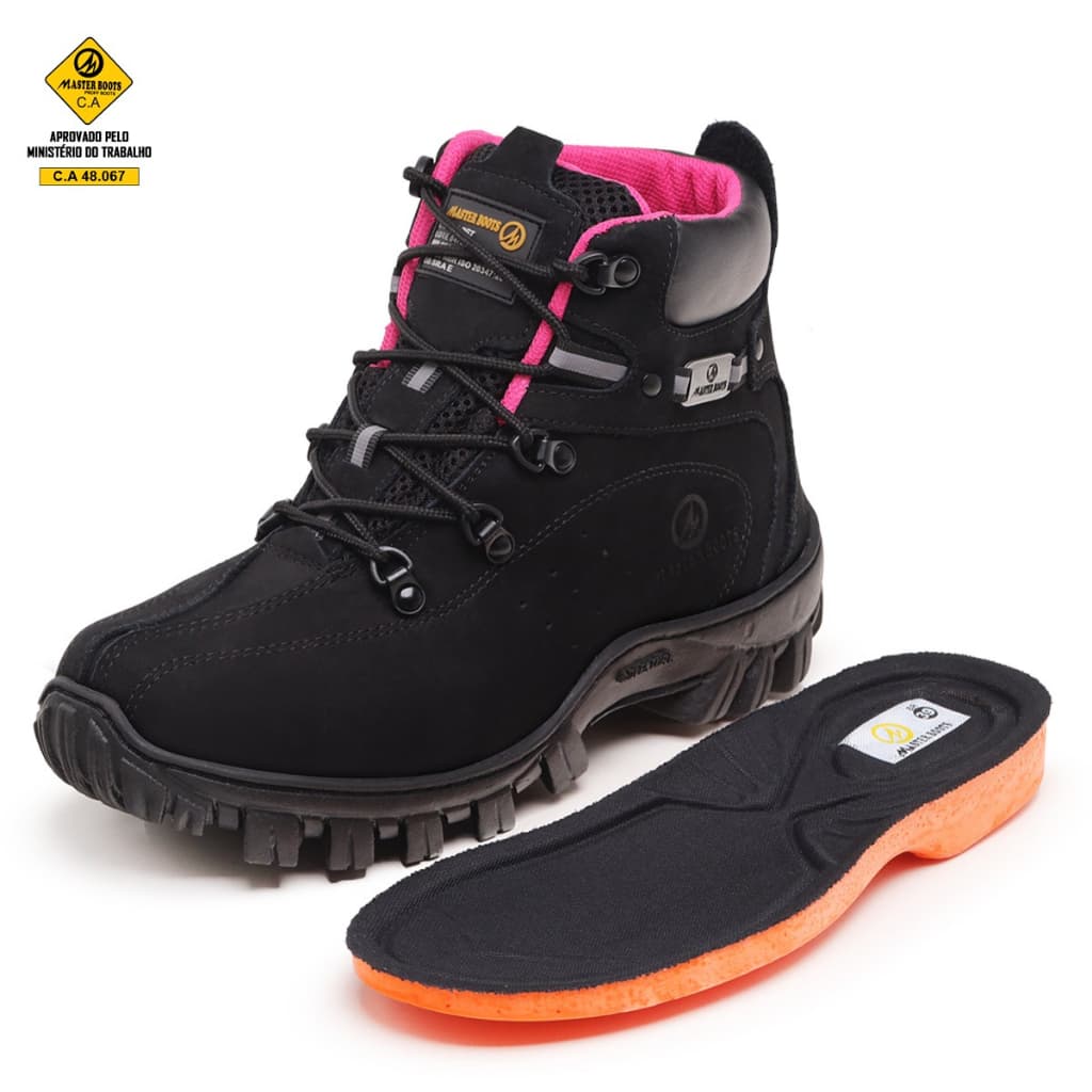 Bota Coturno 2113 Adventure em Couro Legítimo com C.A Bota Para Trabalho EPI  Master Boots Palmilha GEL Envio Imediato