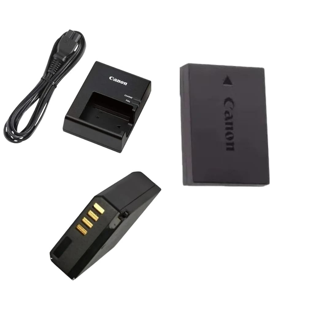 kit Bat-eira compativel Canon Lp-e10 860 mah 7.4v + carregdor lce10 com cabo de força Rebel T3 T5 T6