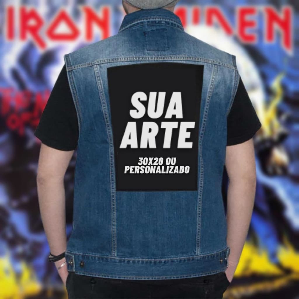 BackPatch 20 cm x 30 cm Bandas Rock Personalizado (ENVIO IMEDIATO) (ENVIE SUA ARTE)