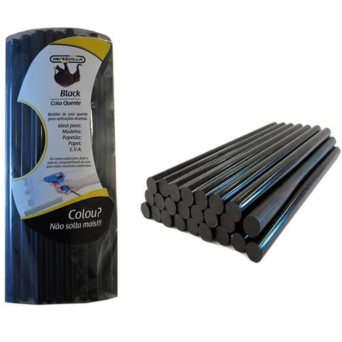 01 Kg Refil Bastão Cola Quente Preta Grossa
