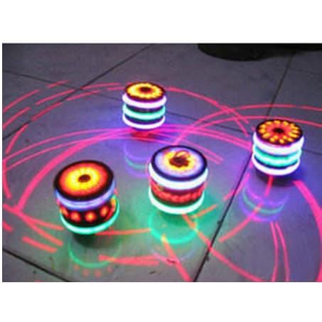 Pião Musical Luminoso Com Luz e Som Lançador Automático DRAGÃO/FUTEBOL, Fanwix