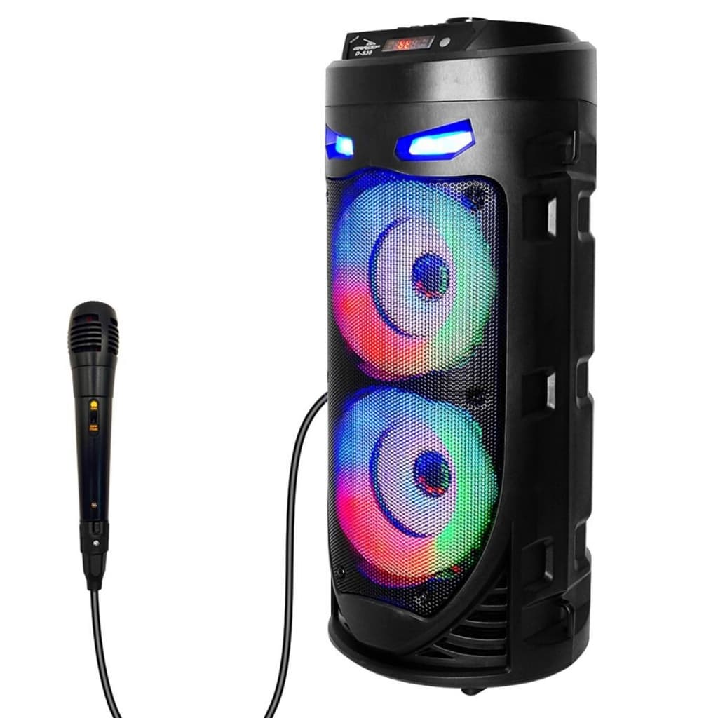 Caixa de som bluetooth grande com microfone RGB Portátil