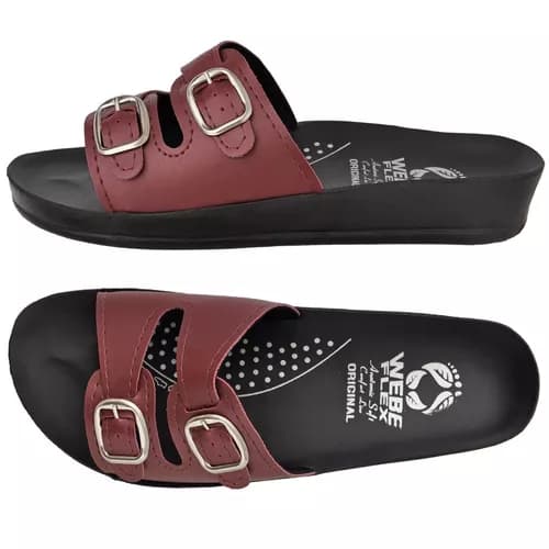 Sandália Feminina Ortopédica Webe Flex Macia Leve Confortável Chinelo Anatômico Fascite Plantar