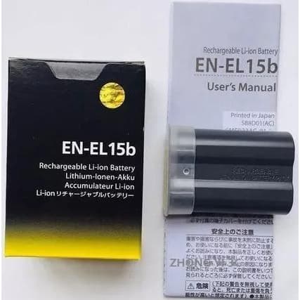 Bateria Nikon En-el15b Z6 Z7 D750 NOVA LACRADA NA CAIXA 1900 MAH 7,0V Original
