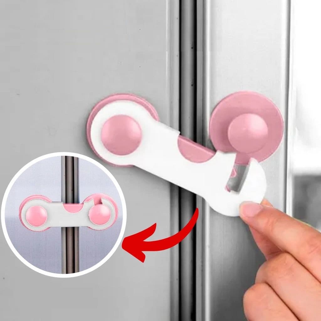 Trava para Porta de Geladeira Protetor Segurança Criança Bebê Prendedor