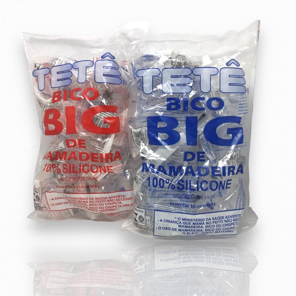 Bico BIG de mamadeira Redondo ou Ortodôntico c/10 un. Silicone (0008)