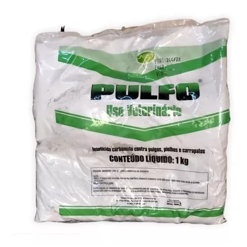 Pulfo 1kg Talco Anti Pulgas Piolhos Carrapatos para Cães Galinhas Pintinhos Galinheiros