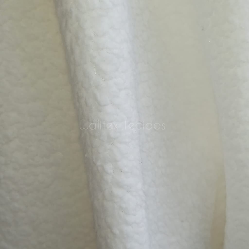 Tecido Pele de Carneirinho Teddy Branco Off White
