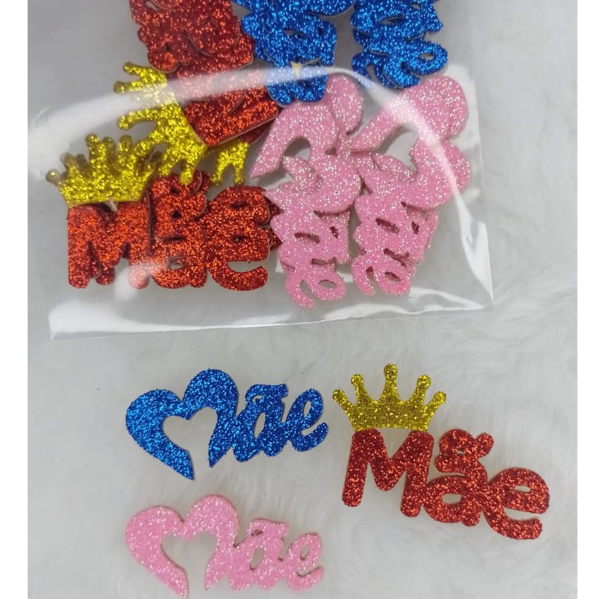 15 Adesivo Pet EVA para Cães e Gatos - Pet shop Banho e tosa - Mãe Coração / Mãe com coroa