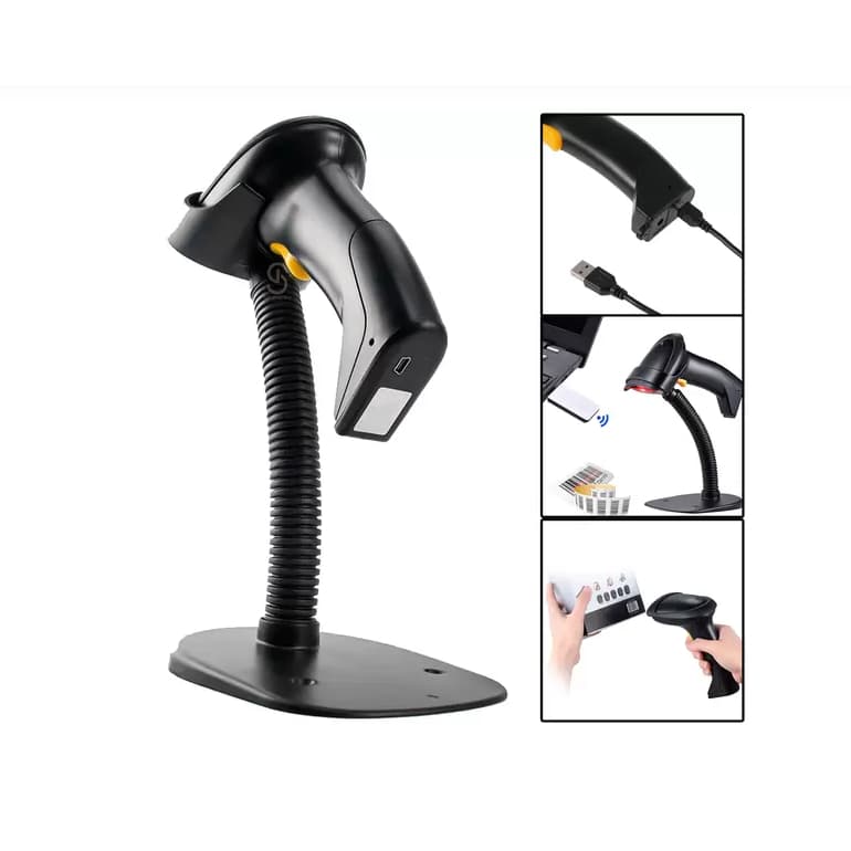 Leitor De Código Barras Sem Fio Com Suporte Automatico Boleto Lm800