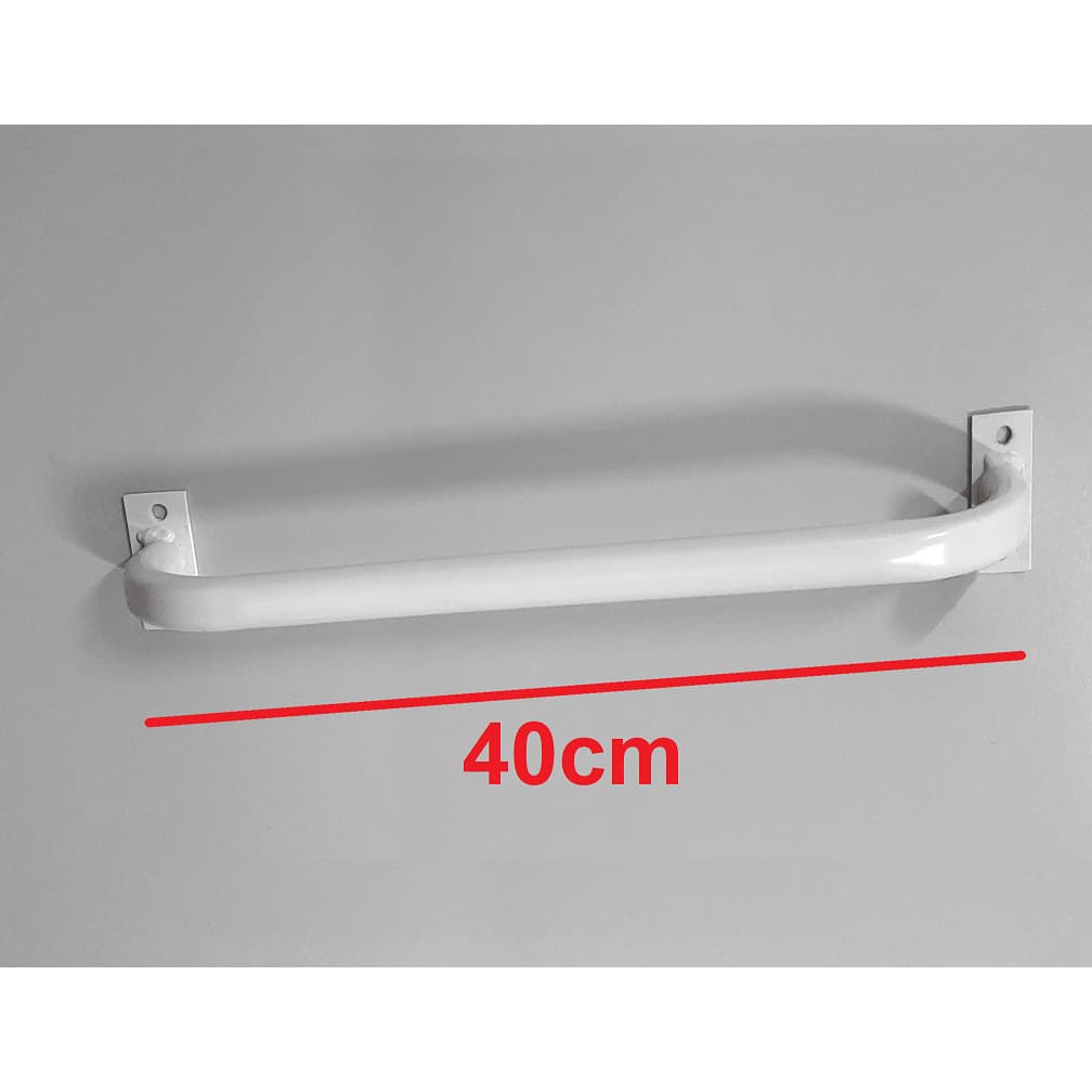 Barra de Segurança Apoio Para Banheiro Cuidados Idosos Deficientes 40cm Com Kit Instalação