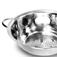 OFERTA Escorredor De Macarrão Inox Com alça Multiuso Universal 24 ou 28 Cm