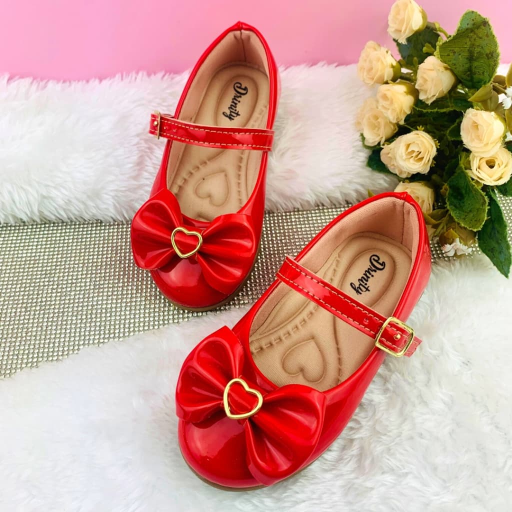 Sapatilha Infantil Menina feminina do 20 ao 34 direto da fabrica super confortável SPT500 Vermelha