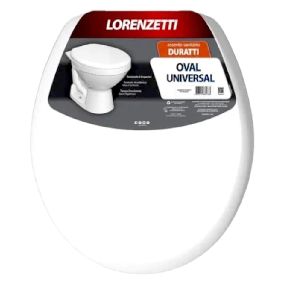 Assento Sanitário LORENZETTI Duratti Branco Universal Oval