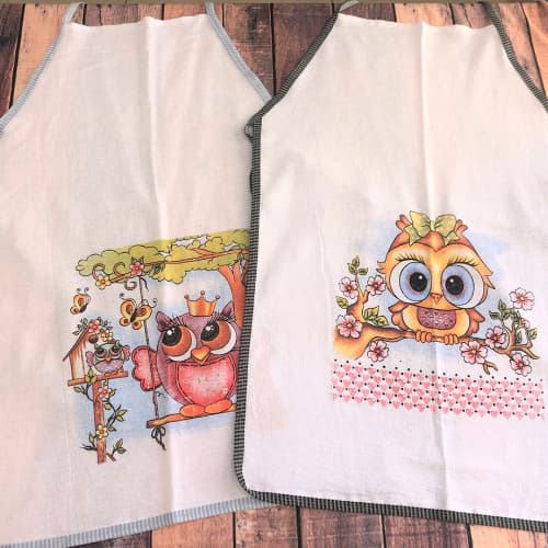 Kit 2 Avental de Cozinha Feminino  de Pano