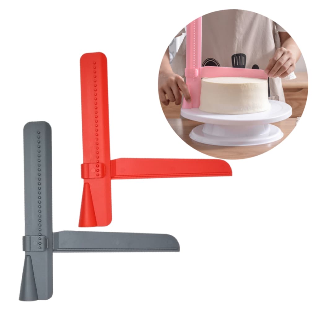Espátula Nivelador Alisadora Regulável Bolo Régua Ajustável Plástico