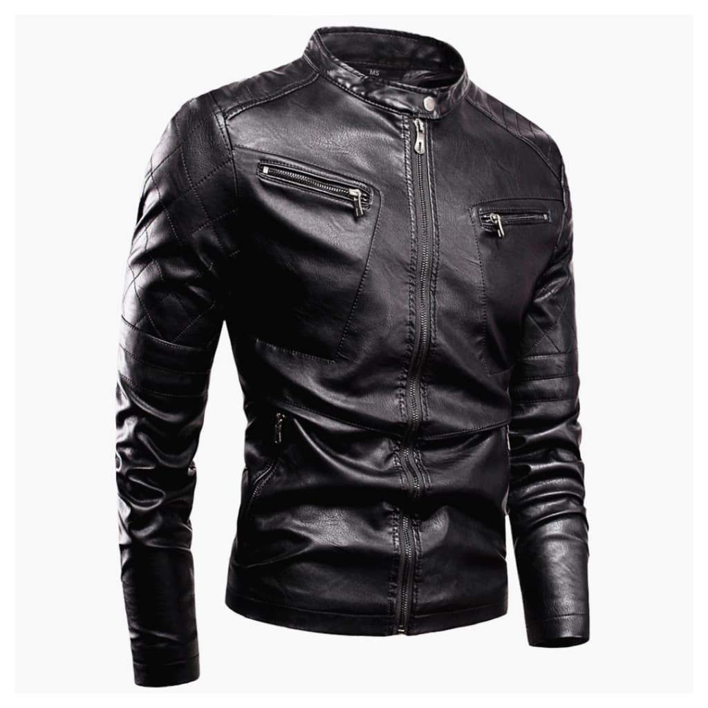 Jaqueta Couro Forrada Masculina Casual