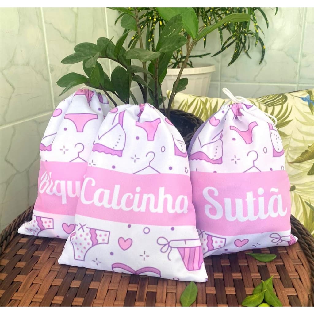 Kit 3 sacos organizadores Calcinha  , Sutiã , Biquínis.