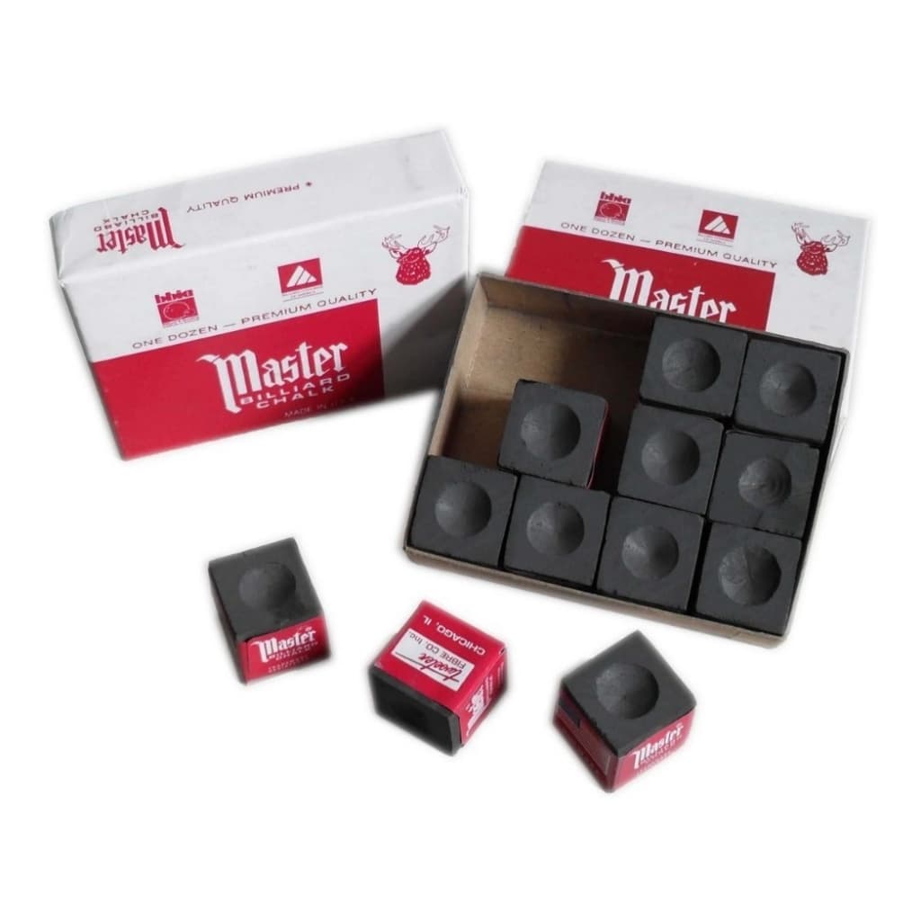 kit 3 Giz Master Profissional Sinuca Bilhar Snooker