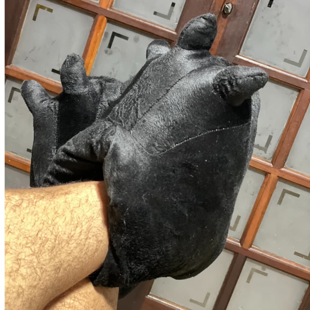 Pantufa 3D Garra de Monstro Preto Terror Ação Confortável Qualidade Promoção Infantil Adulto Feminina Masculina Inverno