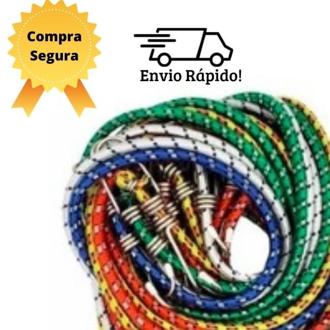 Elástico Bagageiro Extensor 2m Gancho Ponta Metal