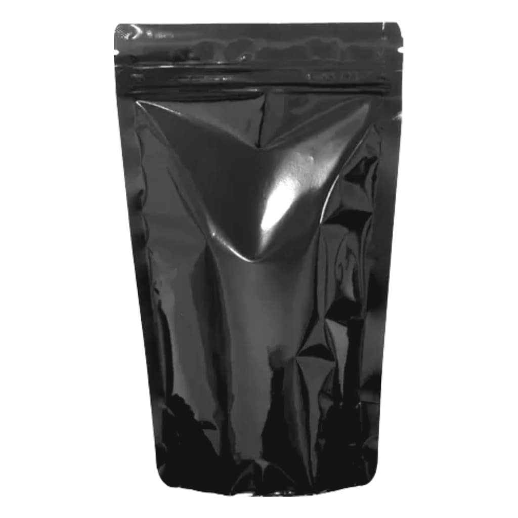 Embalagem Stand Up Preta Metalizada C. Ziper  pct c/ (100unid)