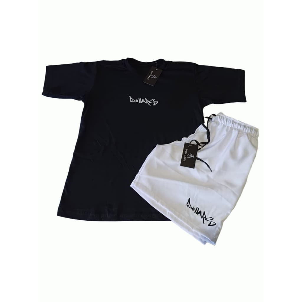 Camiseta Dollars E Bermuda Tactel Shorts Praia Sk8 Treino Skate