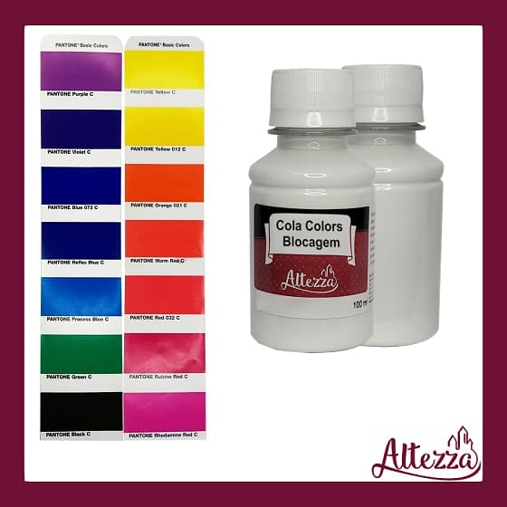 Cola Blocagem Colors PVA Colorida 100g Altezza