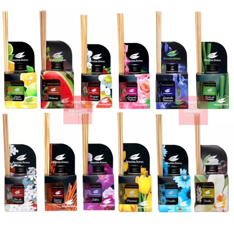 Difusores de aroma Amazônia - Aromatizador de ambiente diversas fragrâncias