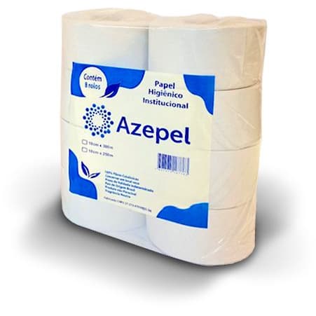 PAPEL HIGIENICO ROLAO 8X250 BRANCO AZEPEL