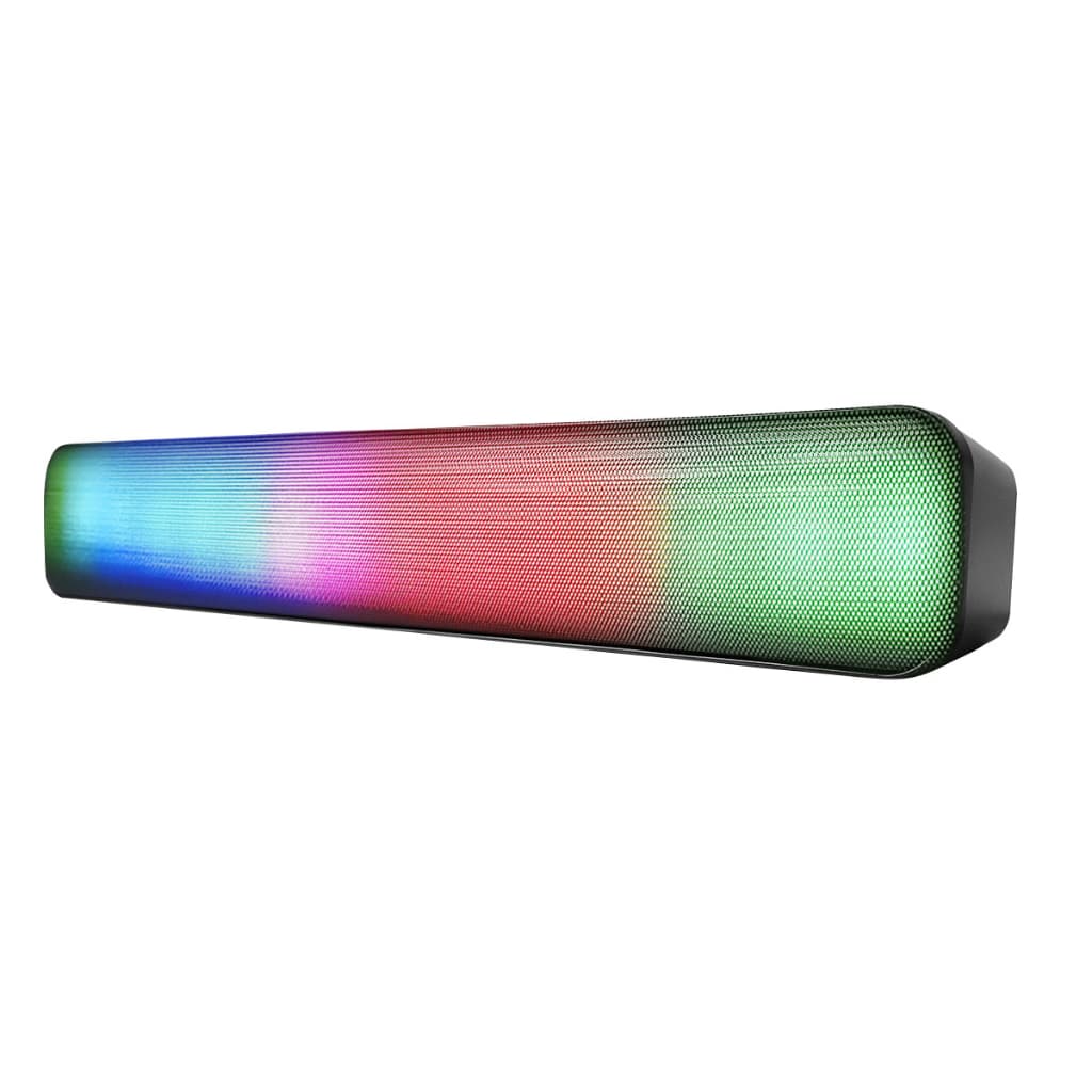 Caixa de som Soundbar Bluetooth Amplificada Para PC Gamer Notebook TV Com Led RGB FM