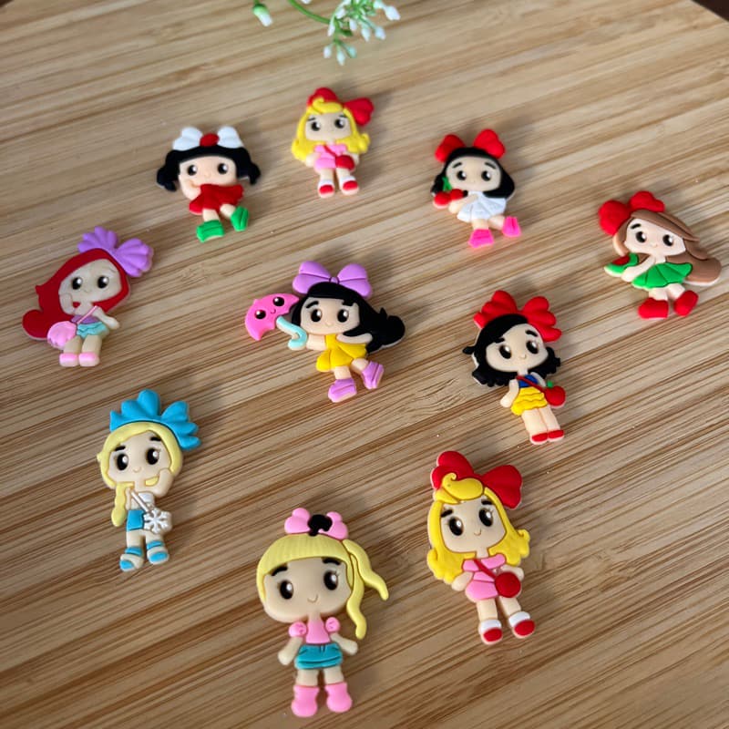 Aplique emborrachado Sortidas  Bonecas - 10 unidades 3 cm aplique para laço festa infantil COD;100086