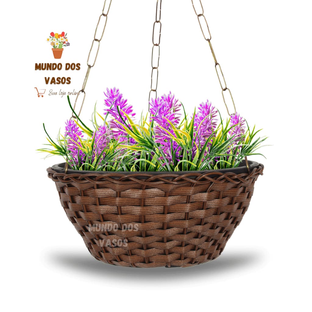 Vaso De Planta Cuia Pendurar N02 Pendente Suspenso Corrente