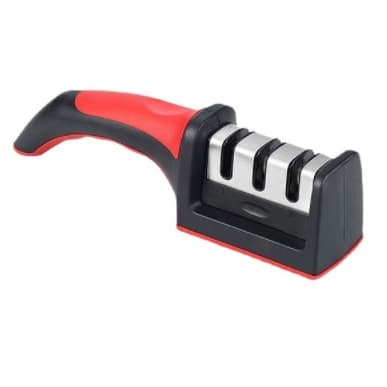 Amolador Afiador De Facas Em Aço Inox Profissional Com 3 Afiadores Profissional 21.5x5,8x5,1 CM