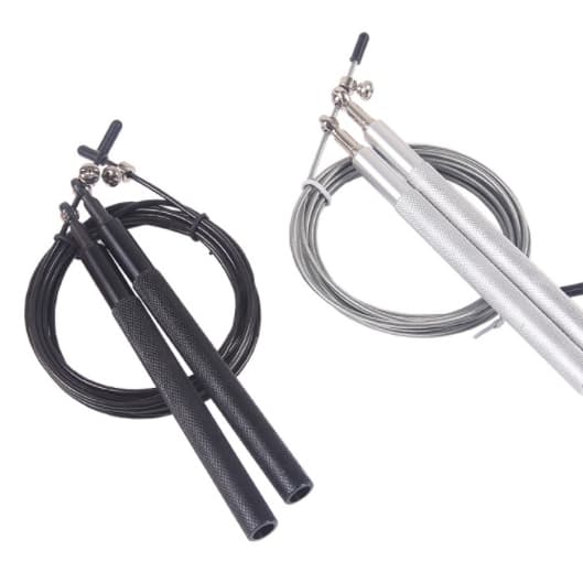 Corda Pular Profissional 3 Metro Aço Rolamento Preto Prata