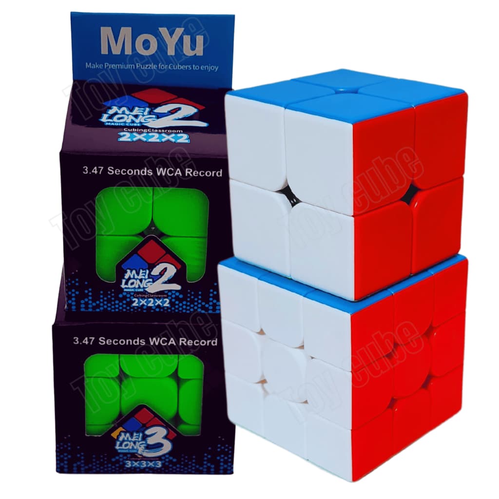 KIT Cubo Magico 2x2+3x3 Profissional Speed Cube MOYU Ou QIYI