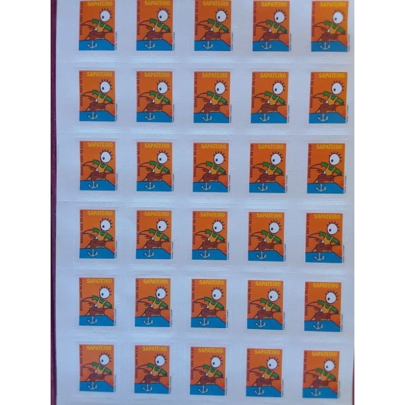 Selo Sapateiro para carta - folha com 30 selos