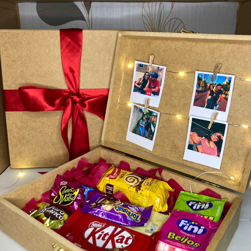 Caixa de presente Led para namorados namoradas amigos