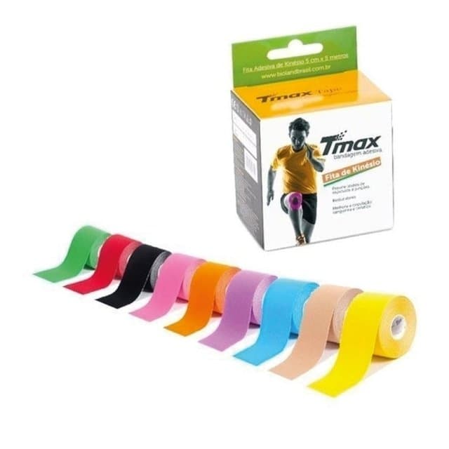 Bandagem elástica Terapêutica tmax kinesio taping Fisioterapia/Ortopedia pós Cirúrgico Sem Dores Bioland Original
