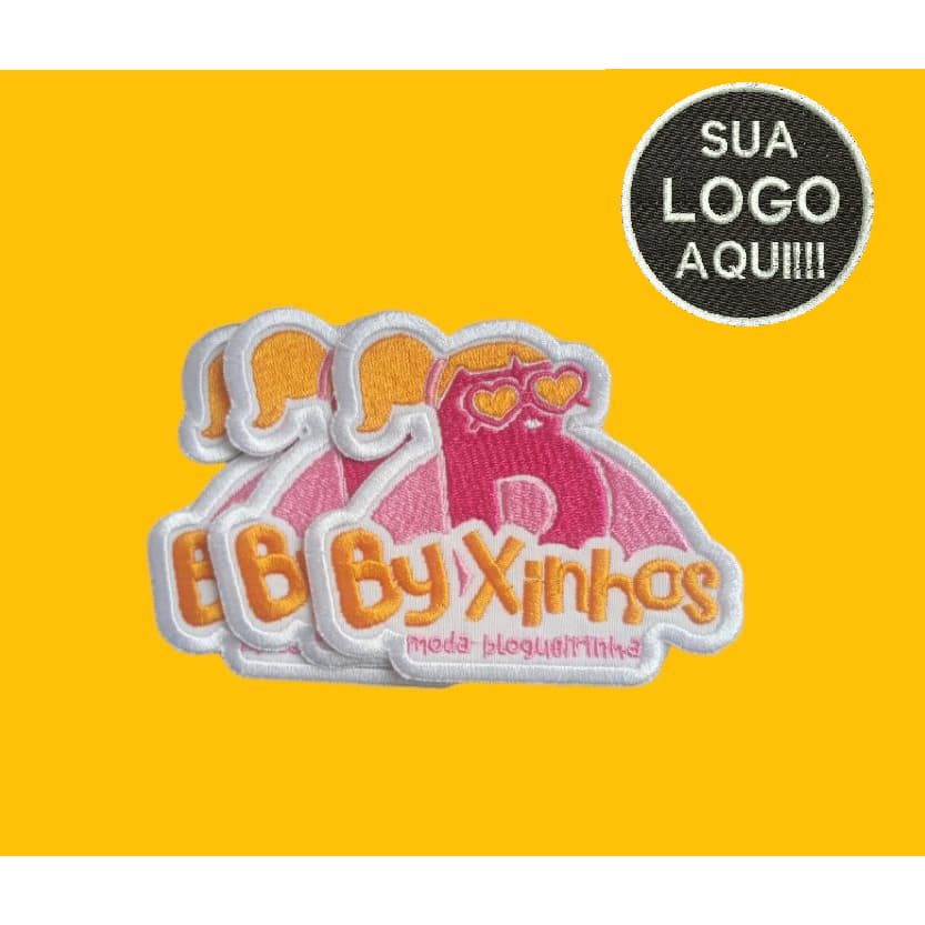 Patch Aplique (com sua marca) Bordado Termocolante Personalizado