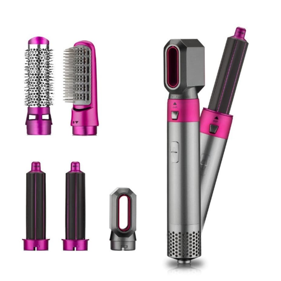 Escova De Ar Quente 5 Em 1 Secador De Sopro De Cabelo De Um Passo , Modelador , Alisador E Lacrado 110V e 220v