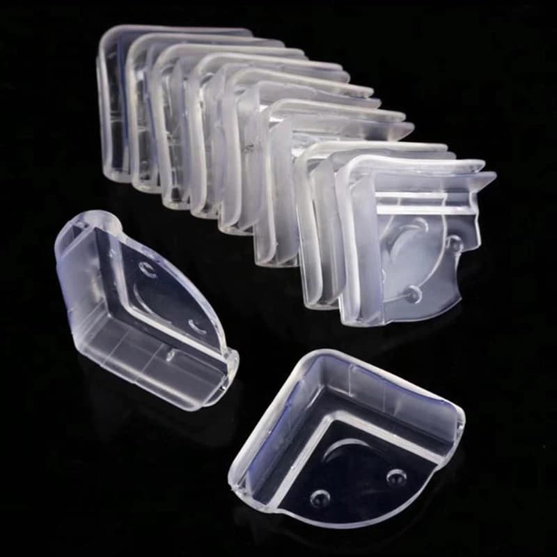 Kit 04 Unidades Protetor quadrado  Quina Canto Para Segurança Dos Bebes