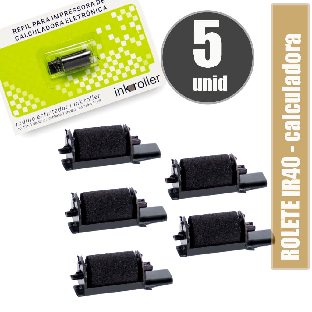 05 ROLETE REFIL PARA CALCULADORA DE MESA MODELO IR40
