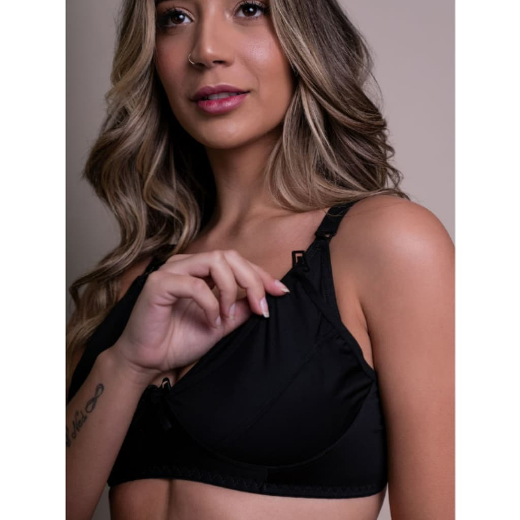 Kit com 3 lingerie para amamentação para maternidade cores variadas