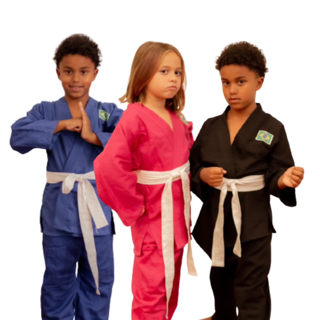 Kimono Infantil Reforçado Jiu-Jitsu/Judô + Faixa Branca