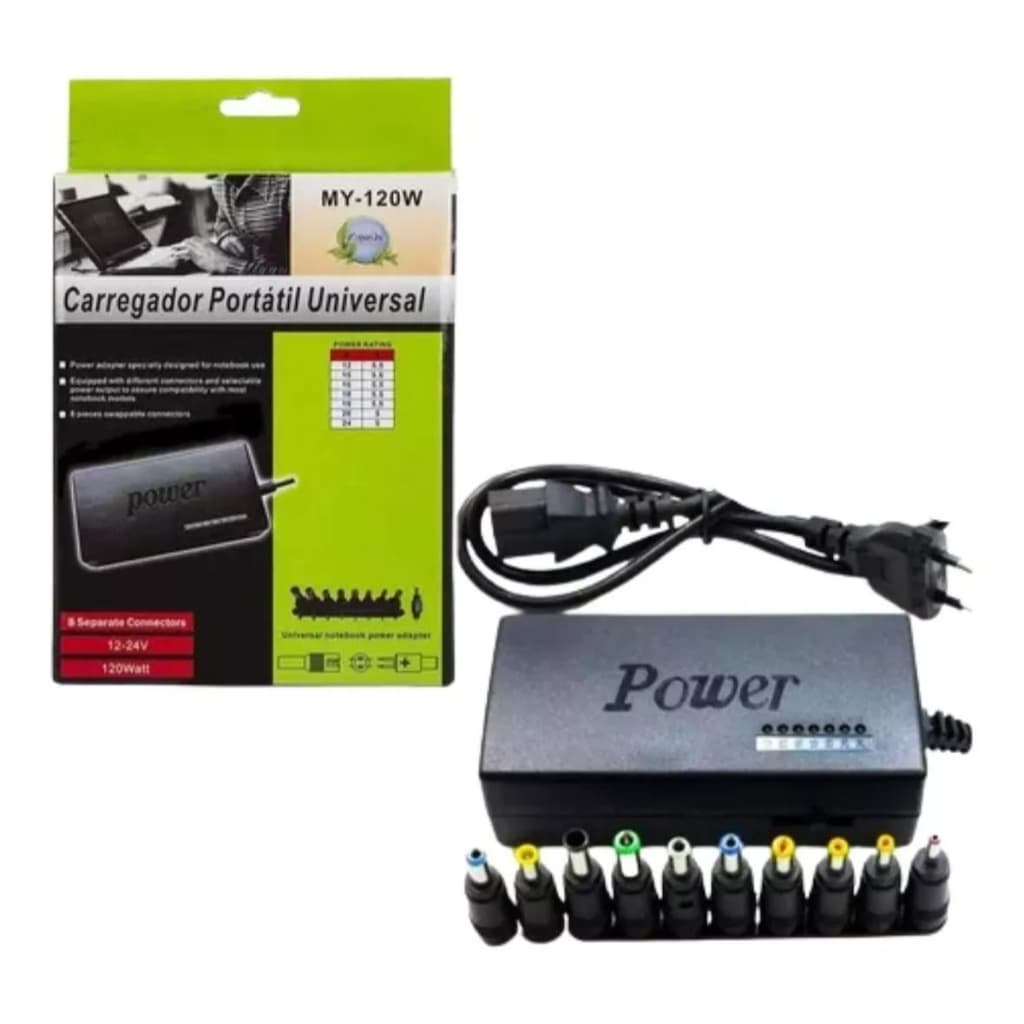 Fonte Universal Notebook Adaptador Carregador  12-24v 120w