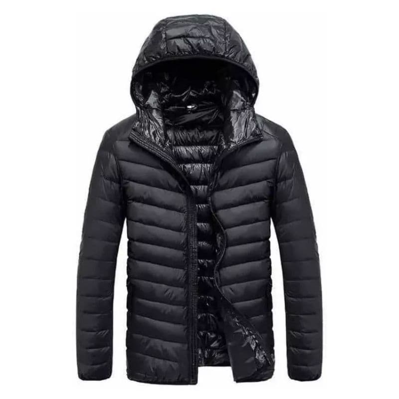 Jaqueta Puffer Matelassê Masculina Capuz Removivel