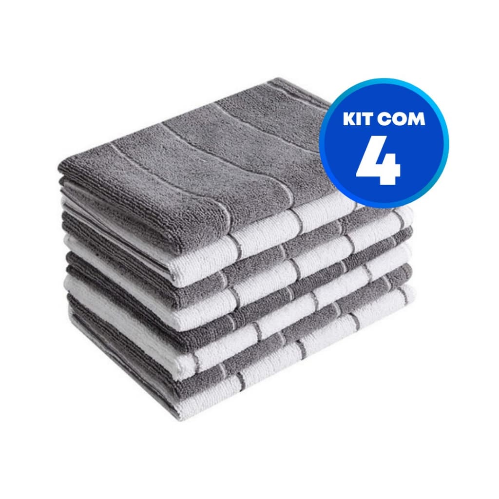 Kit 4 Super Panos Grandes Em Microfibra Panão 80x50
