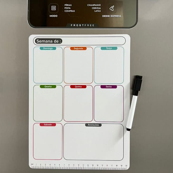 OFERTA Imã De Geladeira Lembrete Organizador Mensal Semanal Planejamento Magnético Multiuso Universal