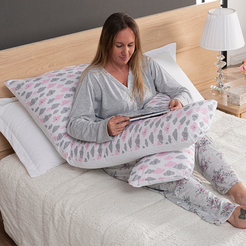 Travesseiro Gestante Corpo Grávida Almofada com Capa Fronha Retirável Confortável